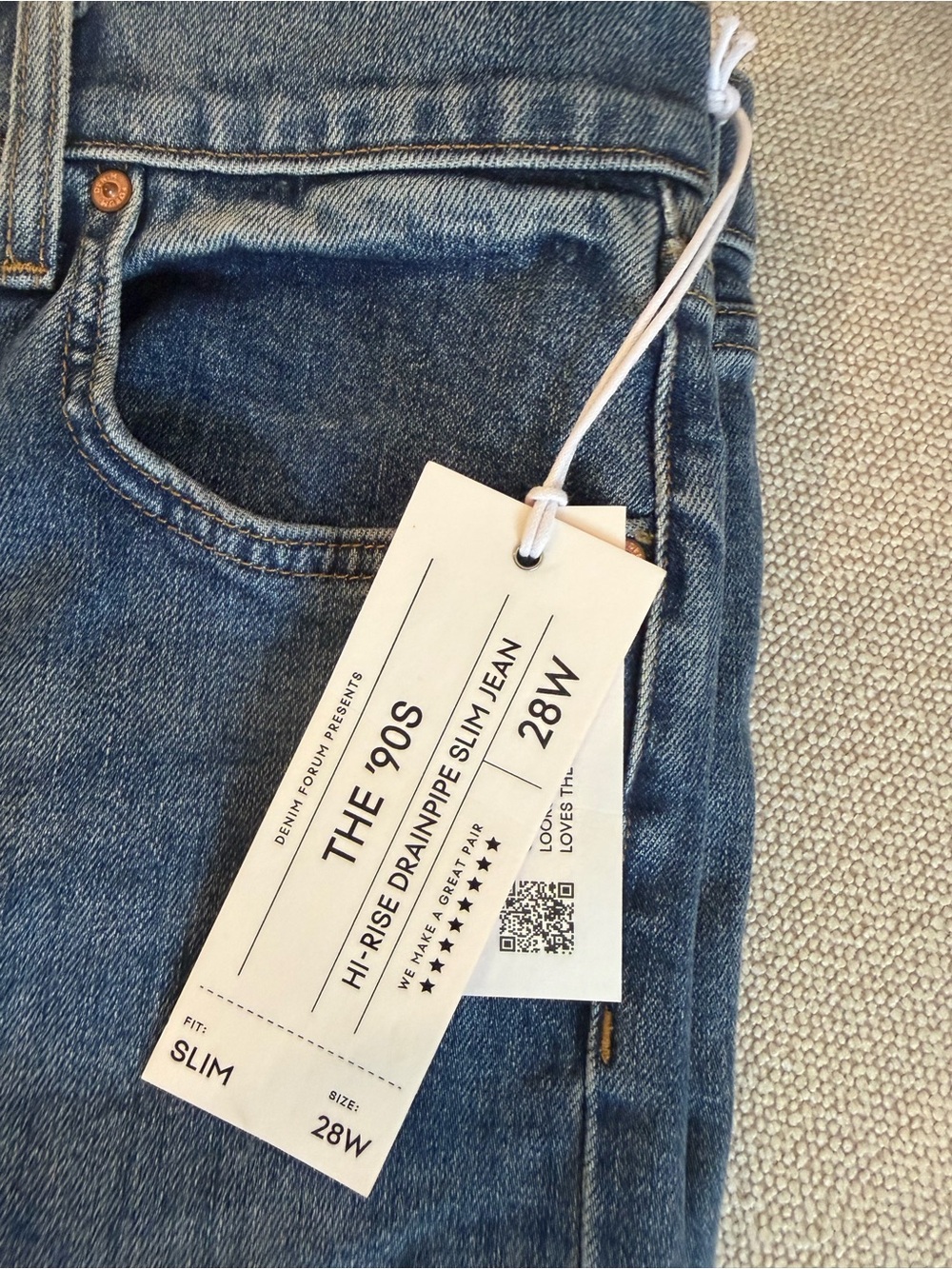 Denim Forum The 70s Hi-Rise Slim Jean - Blue